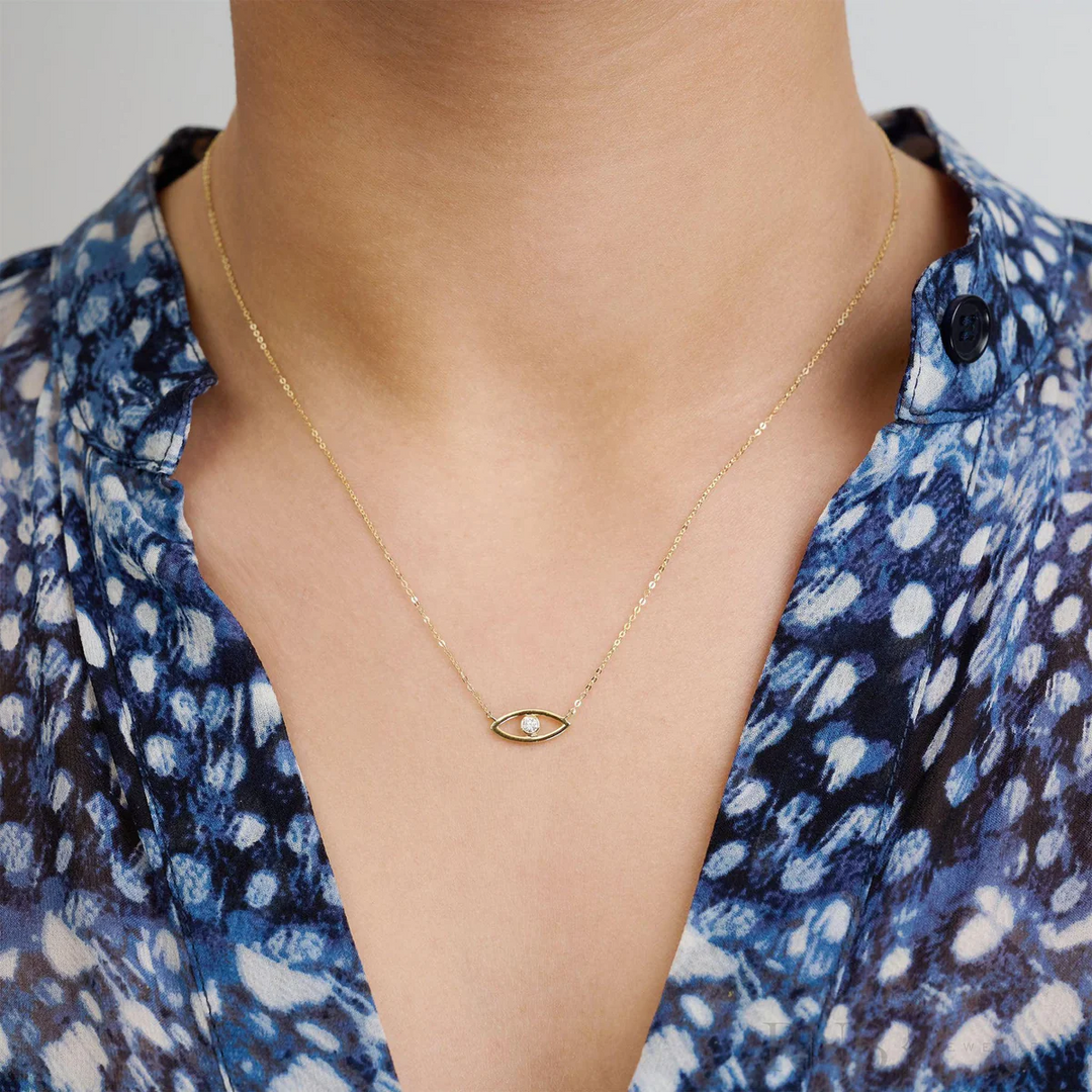 Collier de diamants mauvais œil