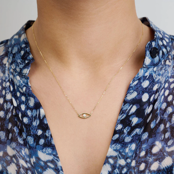 Collier de diamants mauvais œil