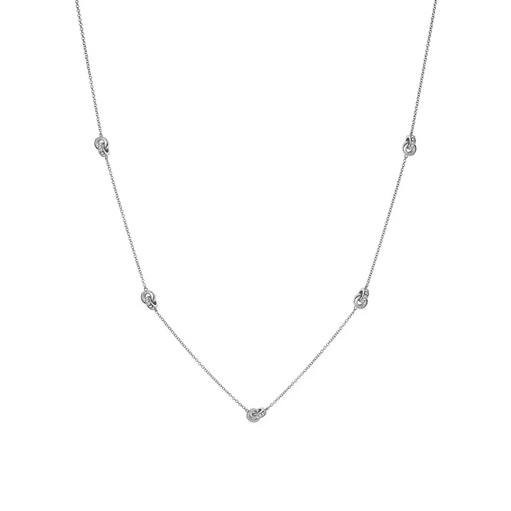 Love Knots Interlocking Station Diamond Necklace