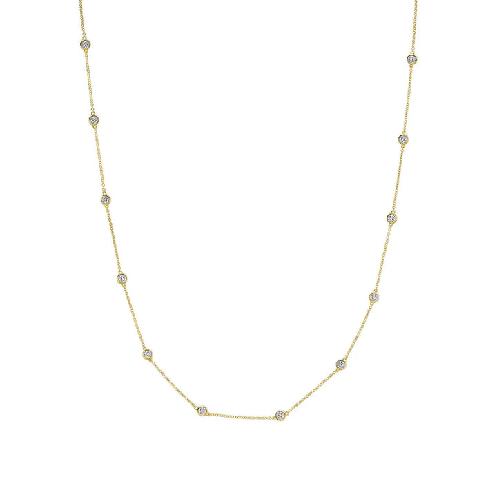 Station Bezel Lab Grown Diamond Necklace