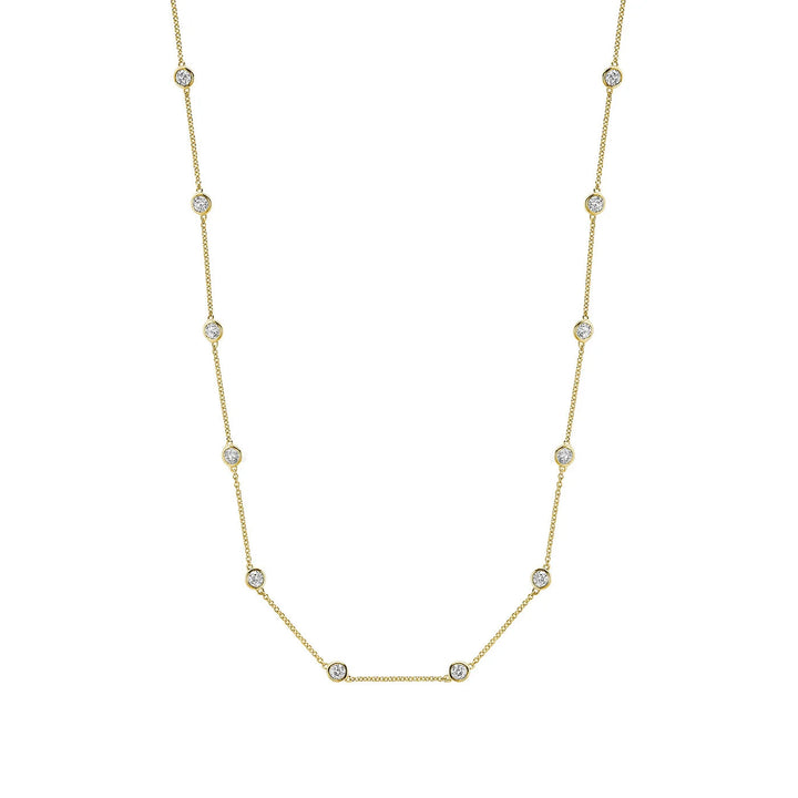 Station Bezel Lab Grown Diamond Necklace