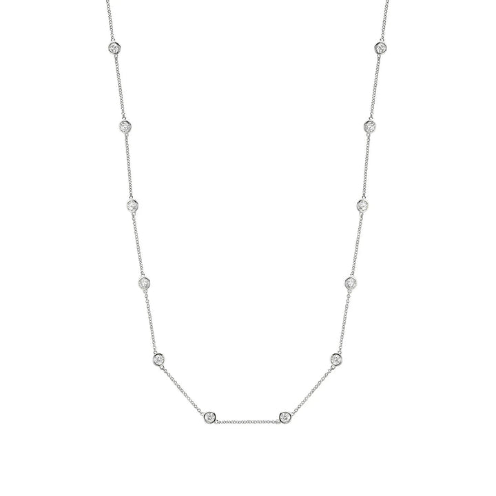Station Bezel Lab Grown Diamond Necklace