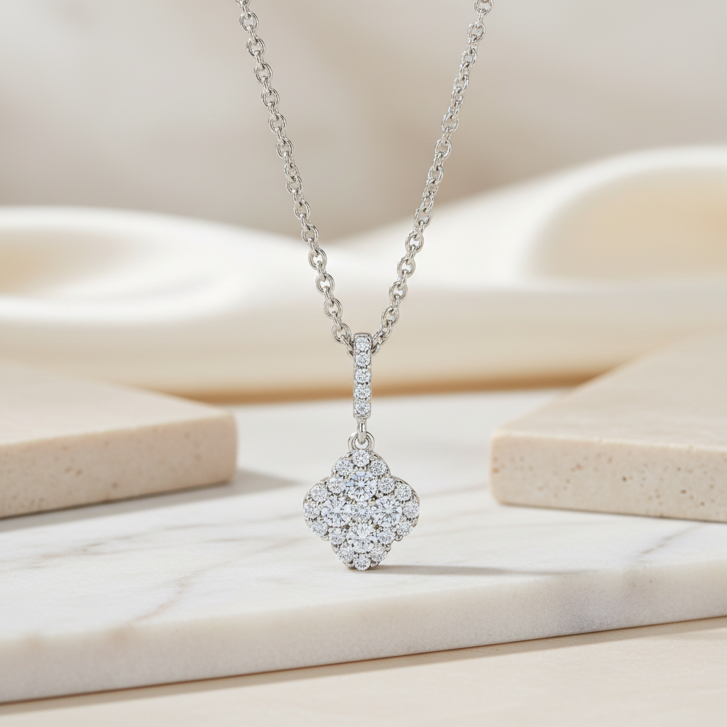 Miss Mimi Clover Shape Pendant Necklace