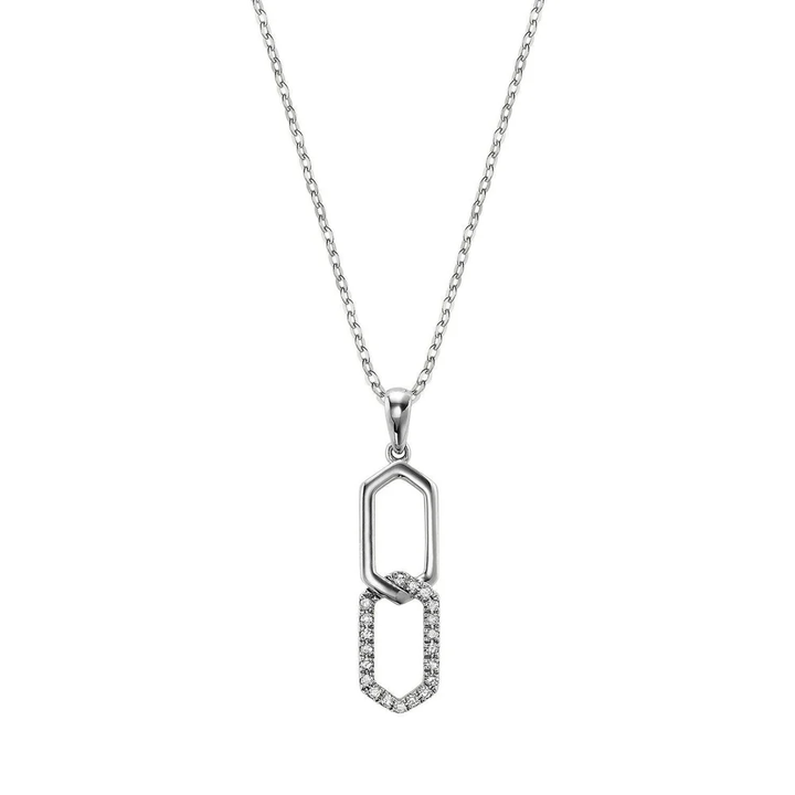 Double Hexi Diamond Pendant