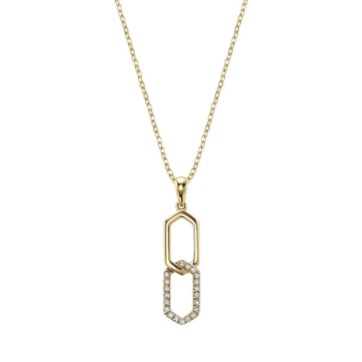 Double Hexi Diamond Pendant