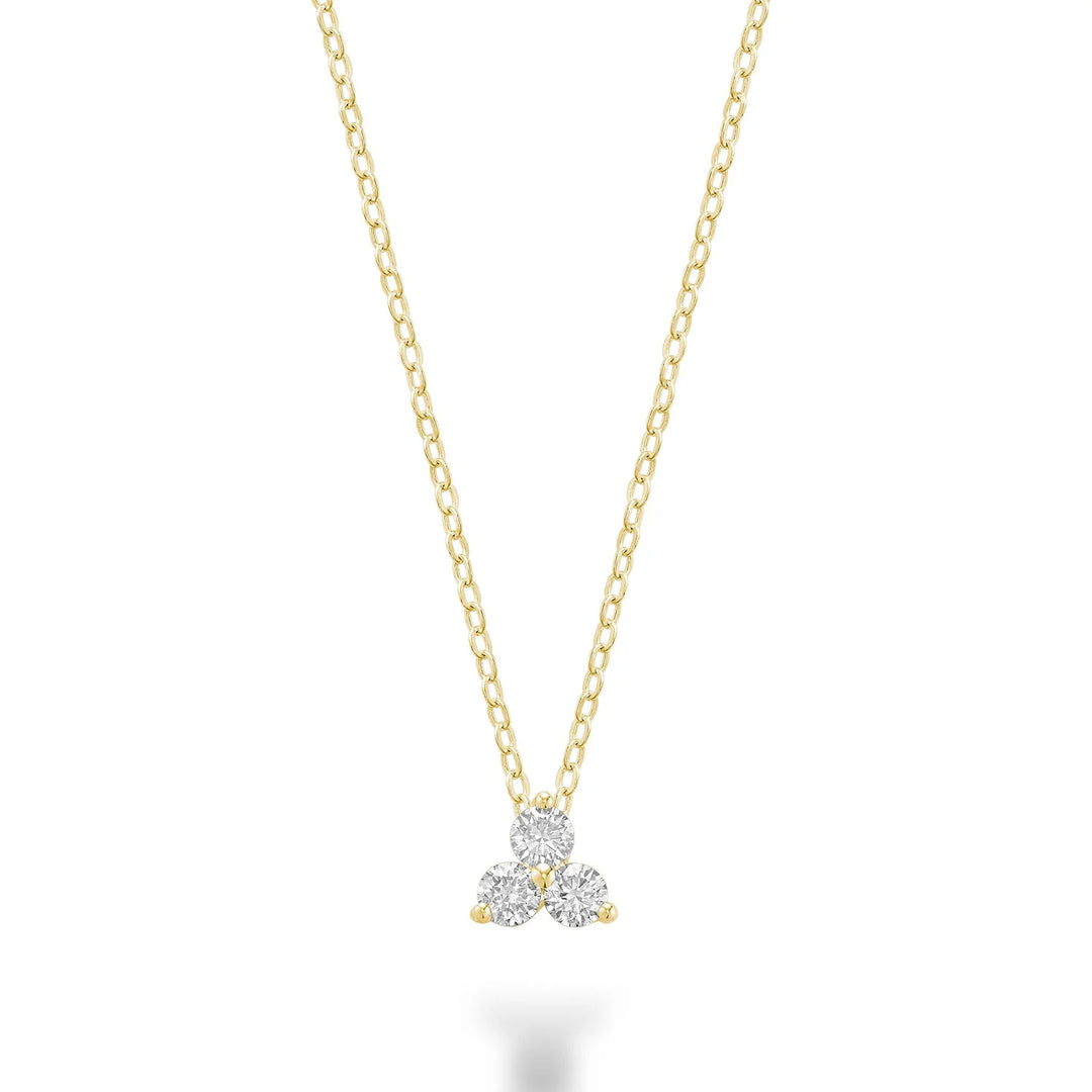 Three Stone Diamond Necklace