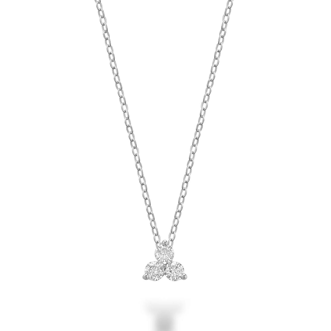 ORLY Jewellers Three Stone Diamond Necklace in 14K Gold