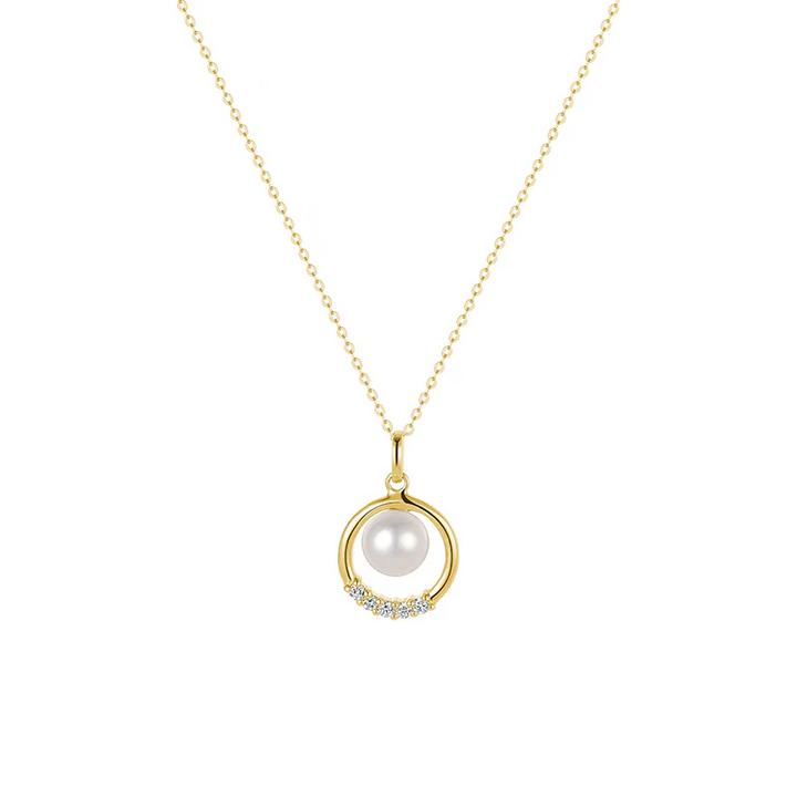 Circle Of Life Diamond & Pearl Pendant