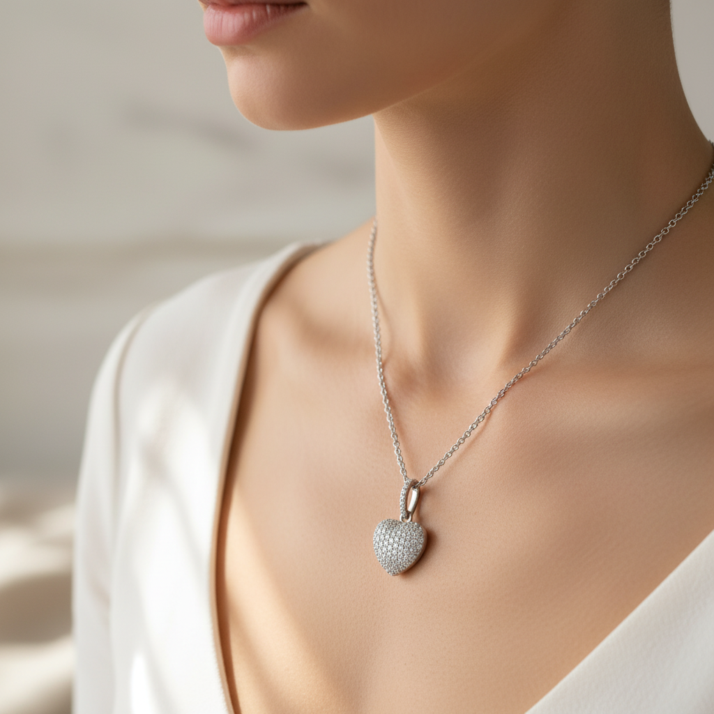 Miss Mimi Medium Bombee Heart Necklace