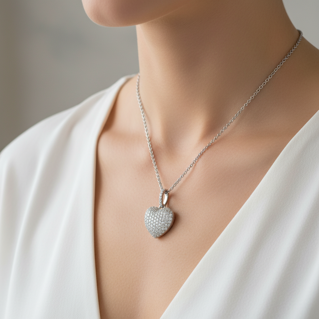 Miss Mimi Large Bombee Heart Necklace