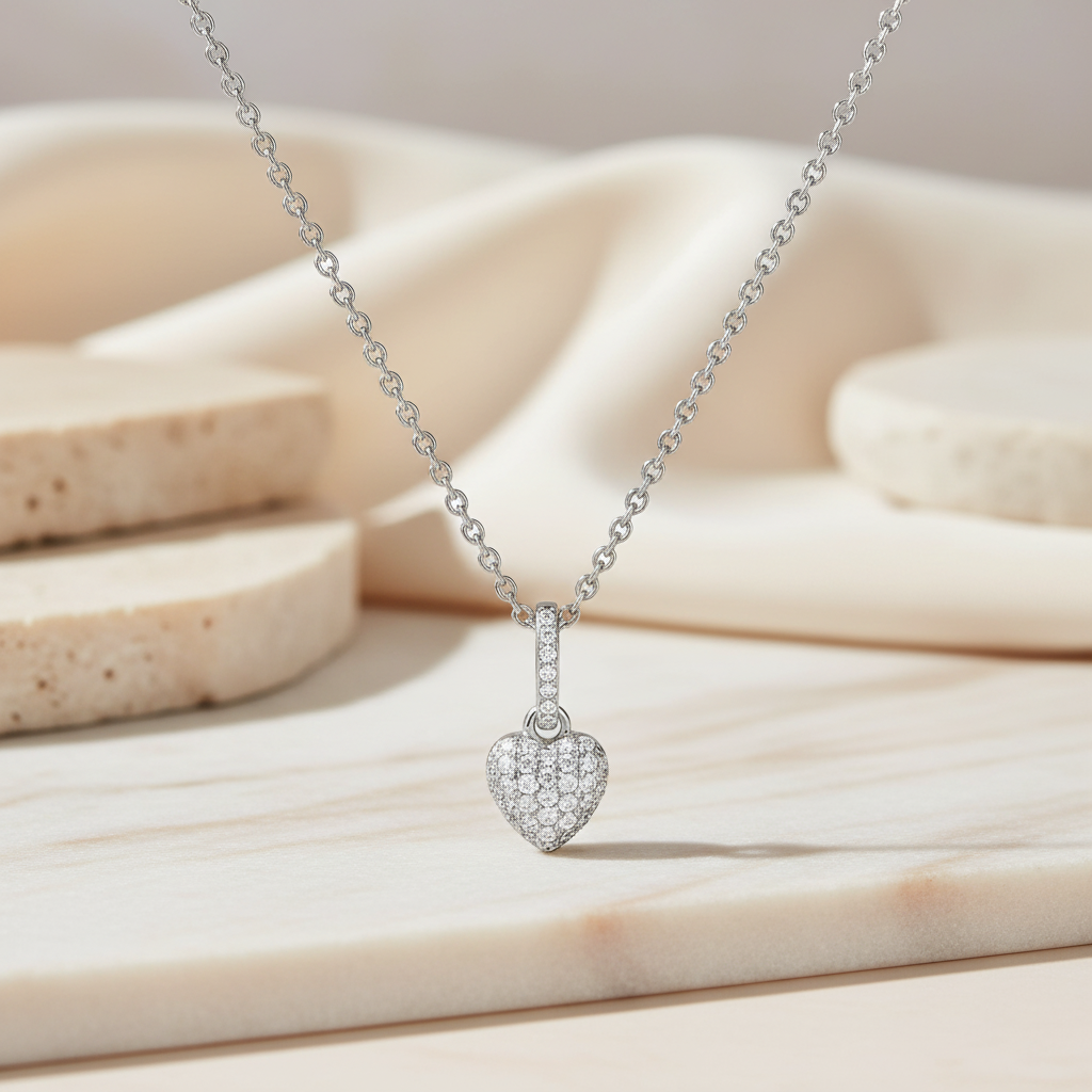 Miss Mimi Small Bombee Heart Necklace