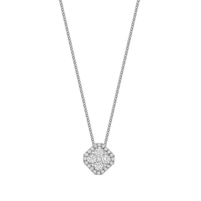 Cushion Halo Cluster Diamond Pendant