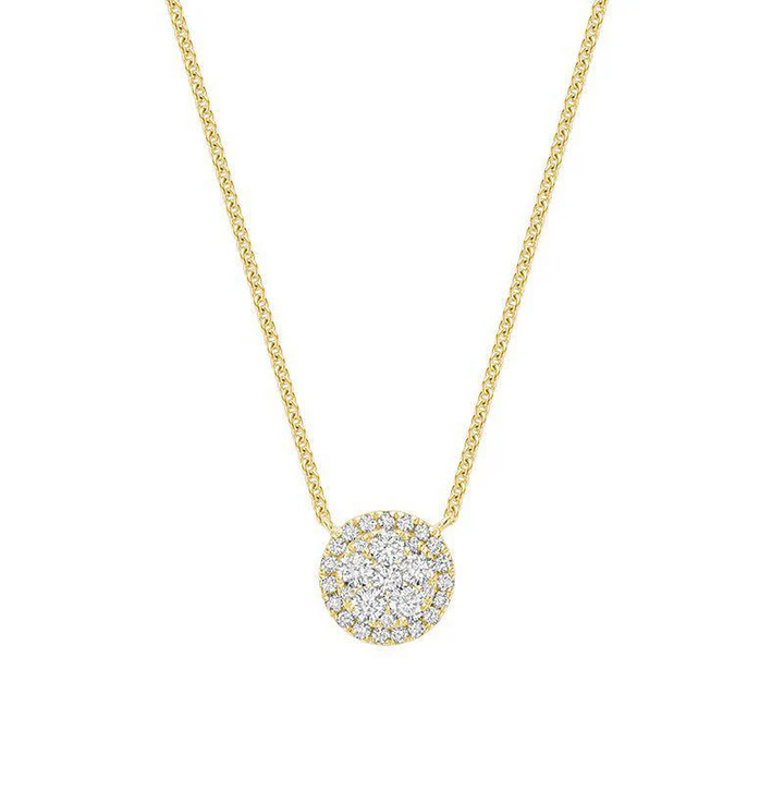 Round Halo Illusion Diamond Pendant
