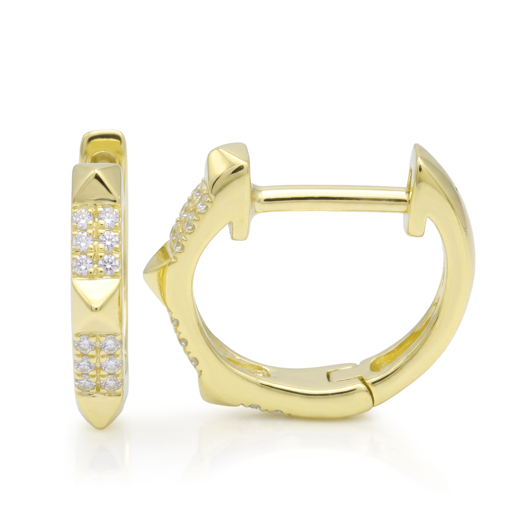 Pyramid Diamond Earrings