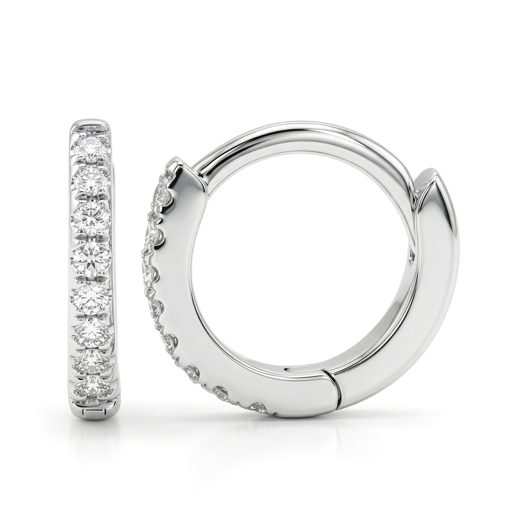 Diamond Mini Round Huggie Earrings