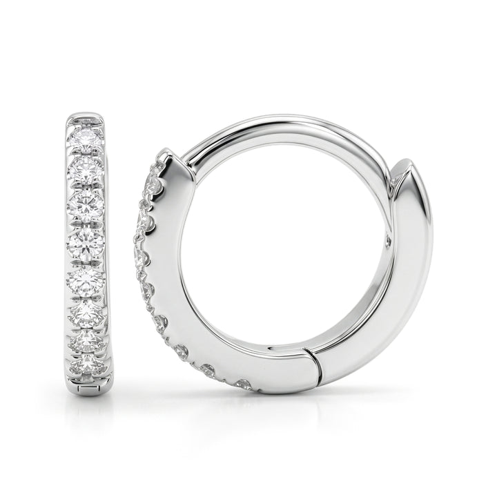 Diamond Mini Round Huggie Earrings