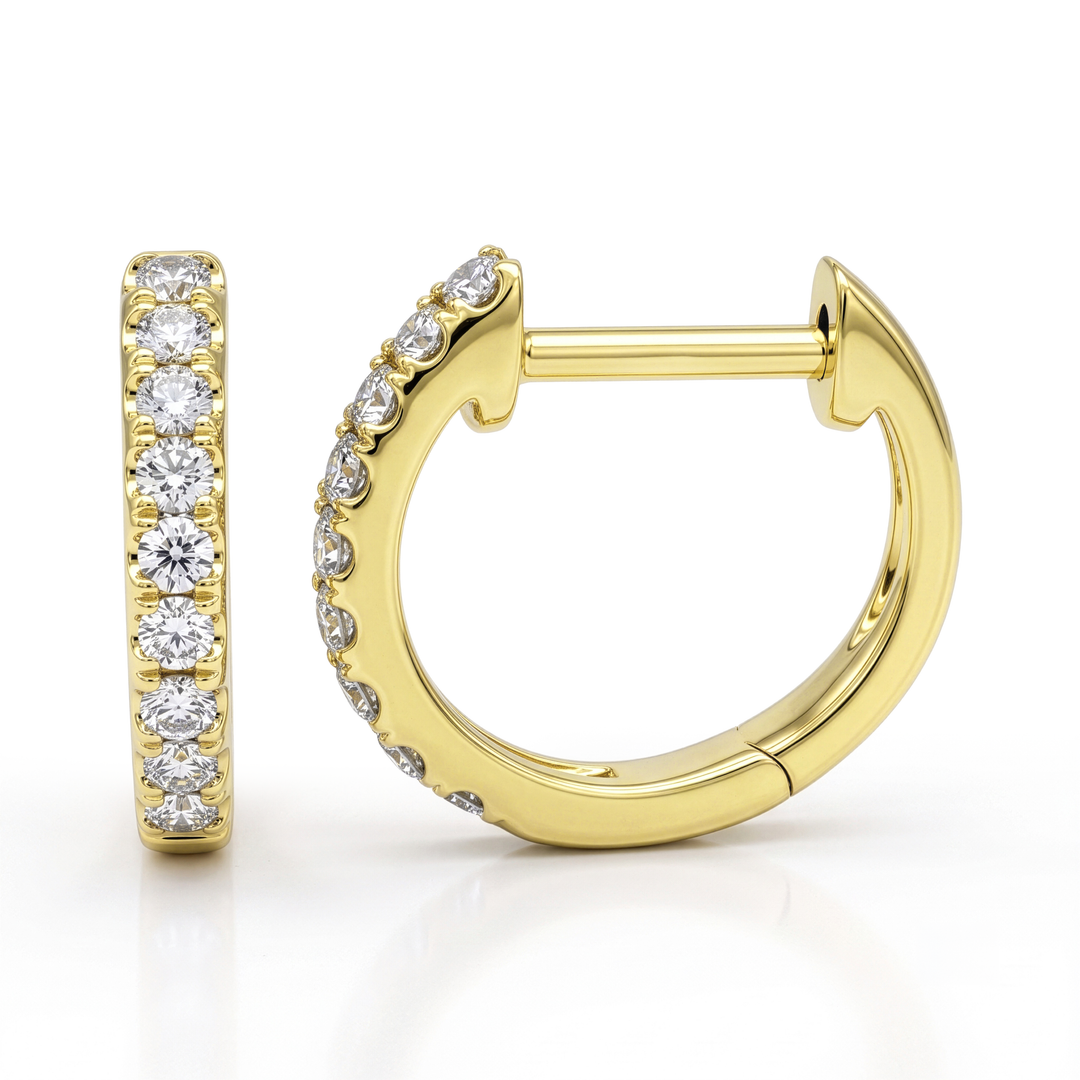 Diamond Huggie Earrings