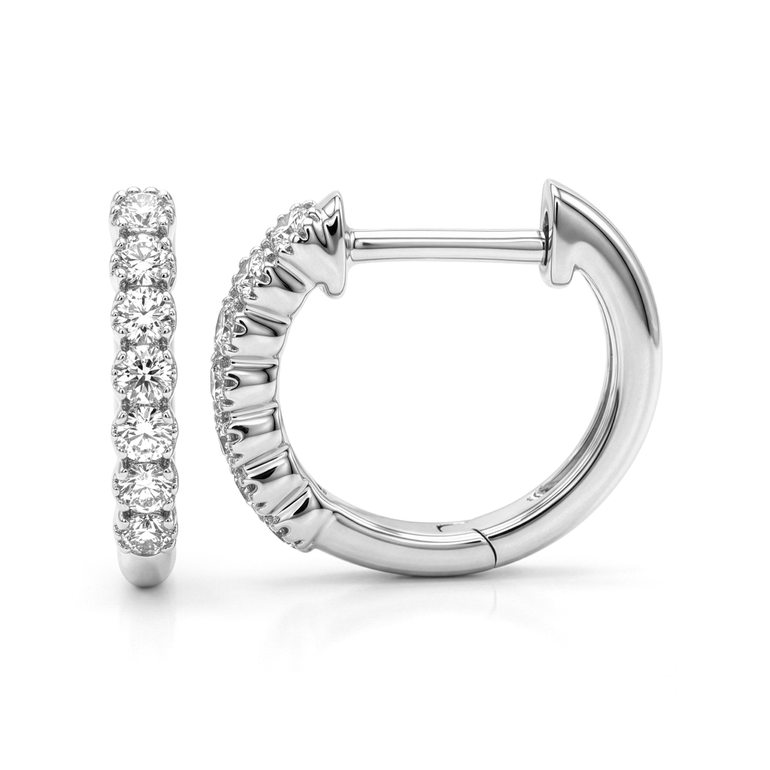 Diamond Huggie Earrings