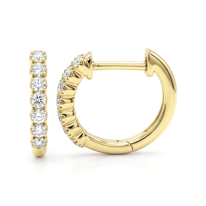 Diamond Huggie Earrings