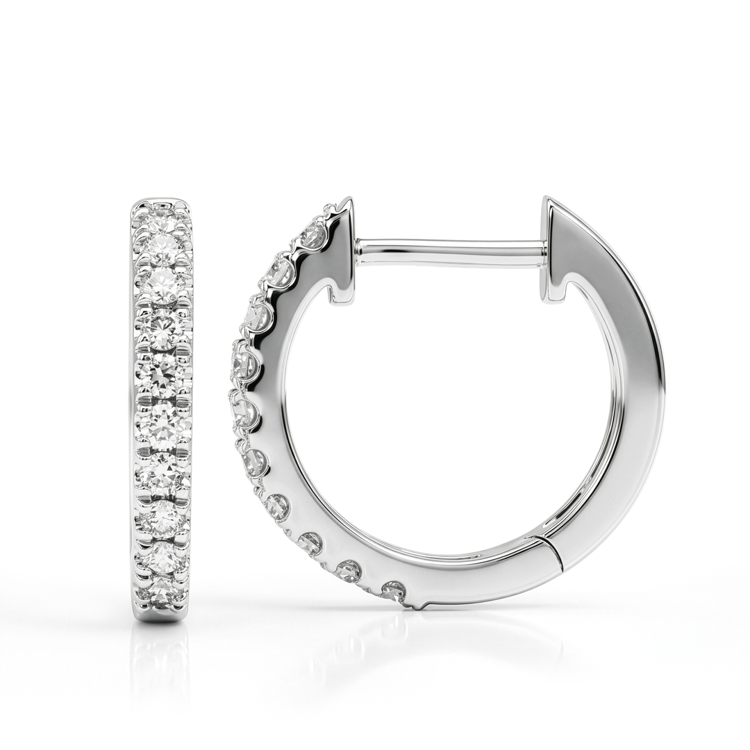 Diamond Huggie Earrings