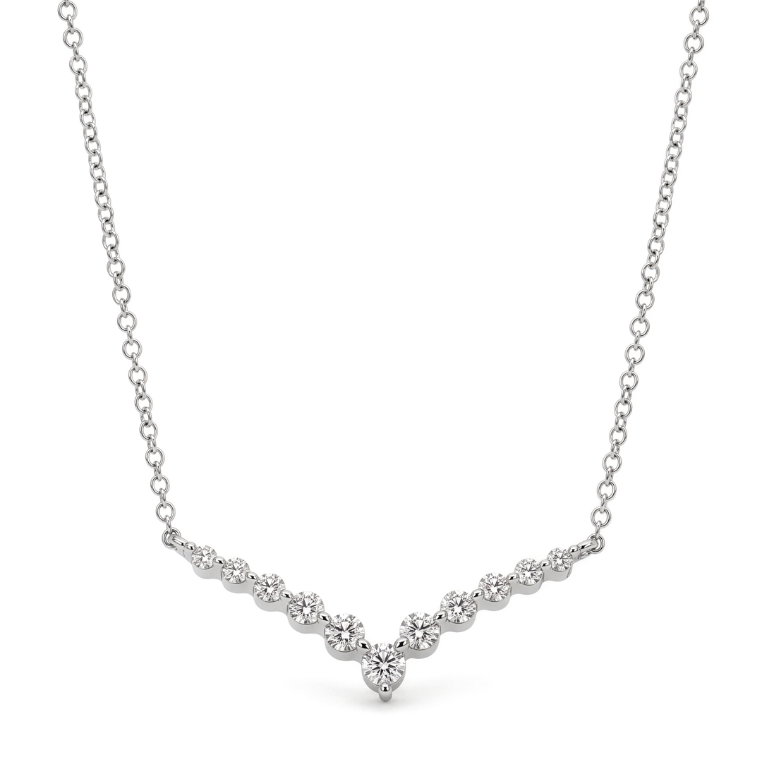 Chevron Diamond Necklace