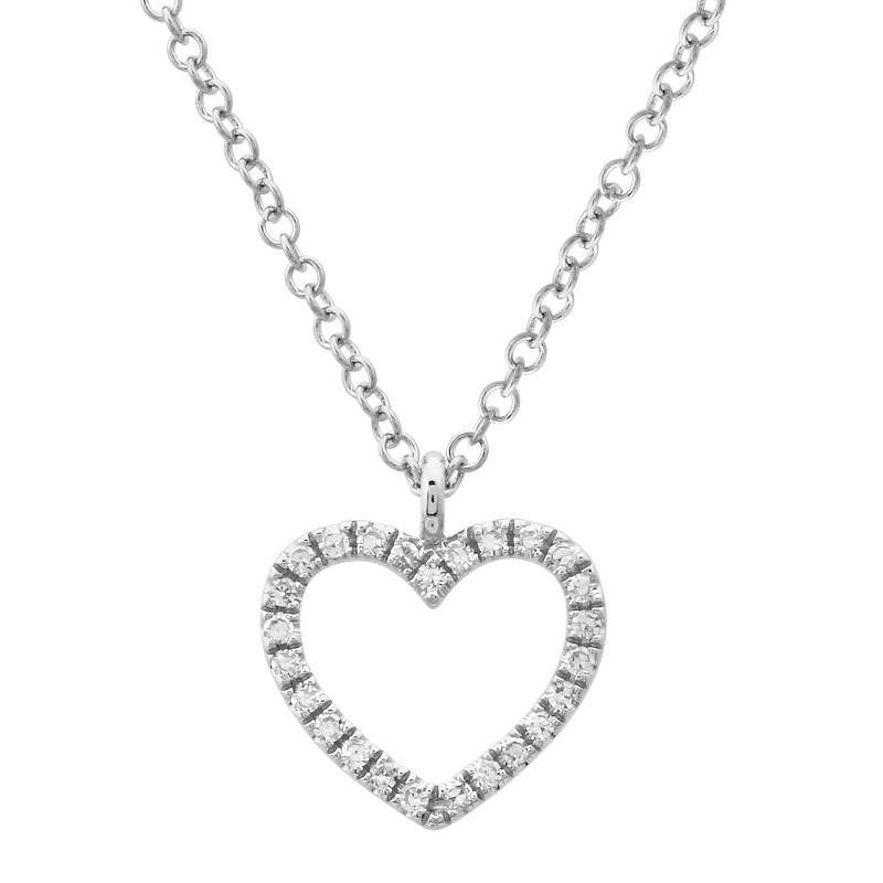 Open Heart Diamond Necklace