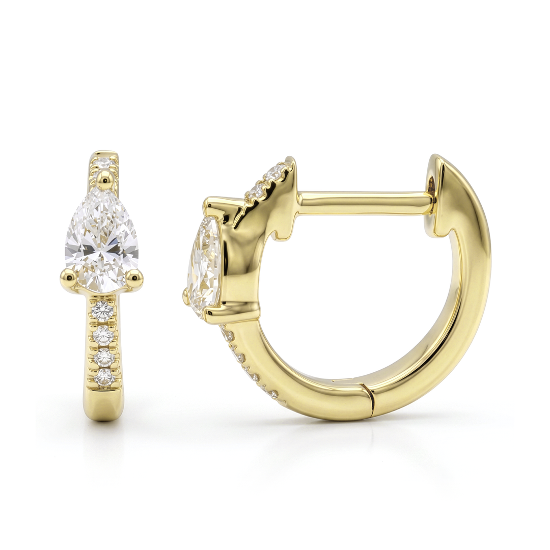Diamond Huggie Earrings