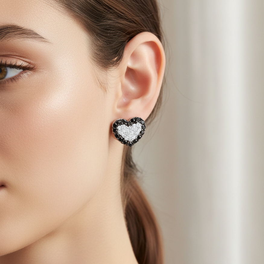 Miss Mimi Heart Stud Earrings