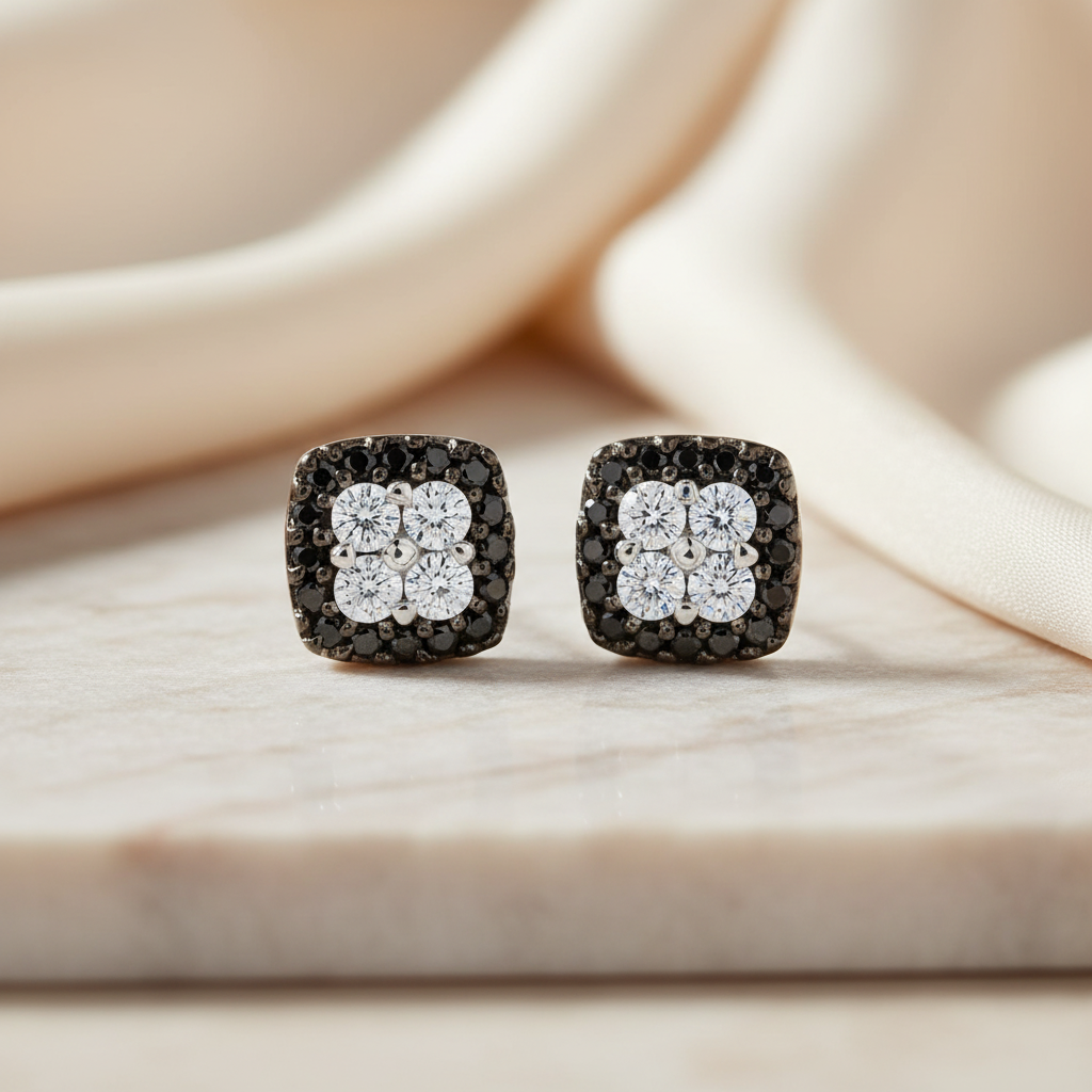 Miss Mimi Timeless Square Stud Earrings