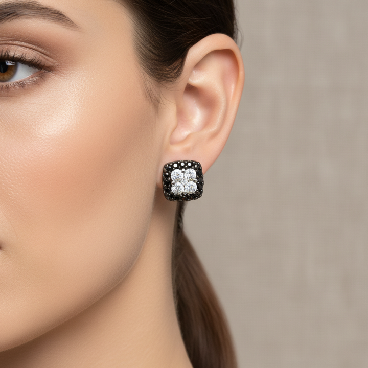 Miss Mimi Timeless Square Stud Earrings