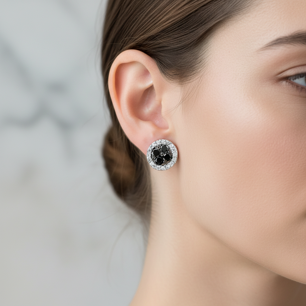 Miss Mimi Round Stud Earrings