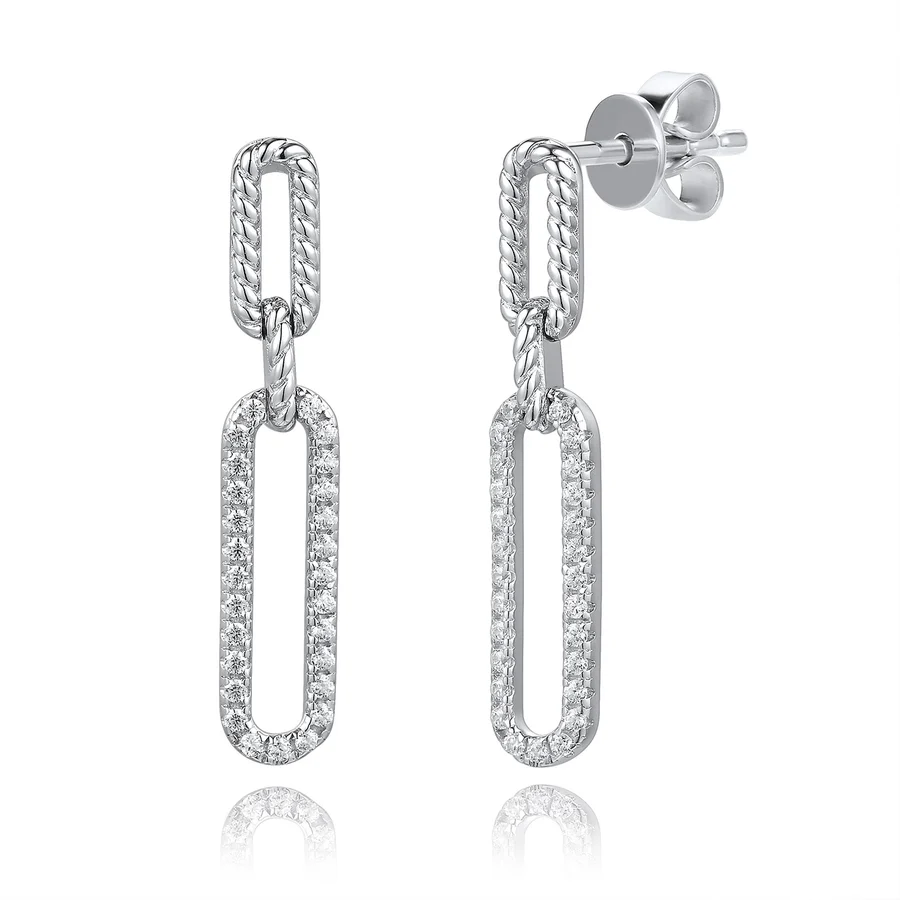 Miss Mimi, boucles d'oreilles pendantes à maillons de chaîne