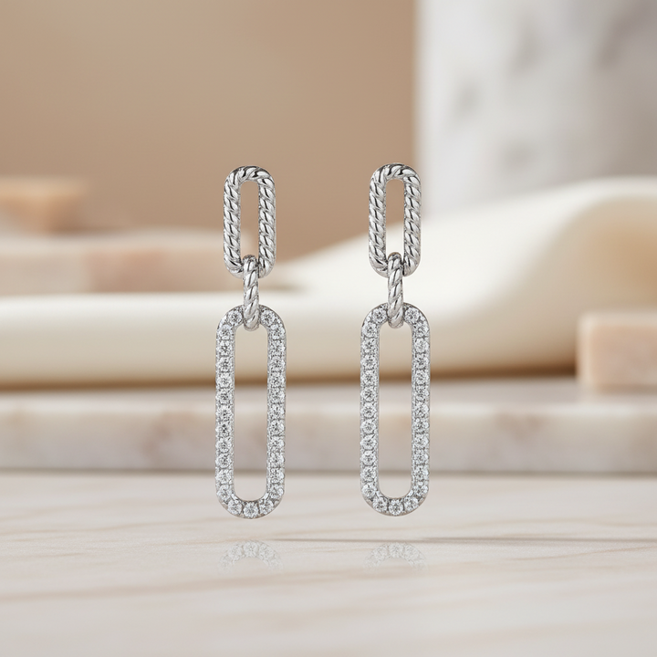 Miss Mimi, boucles d'oreilles pendantes à maillons de chaîne