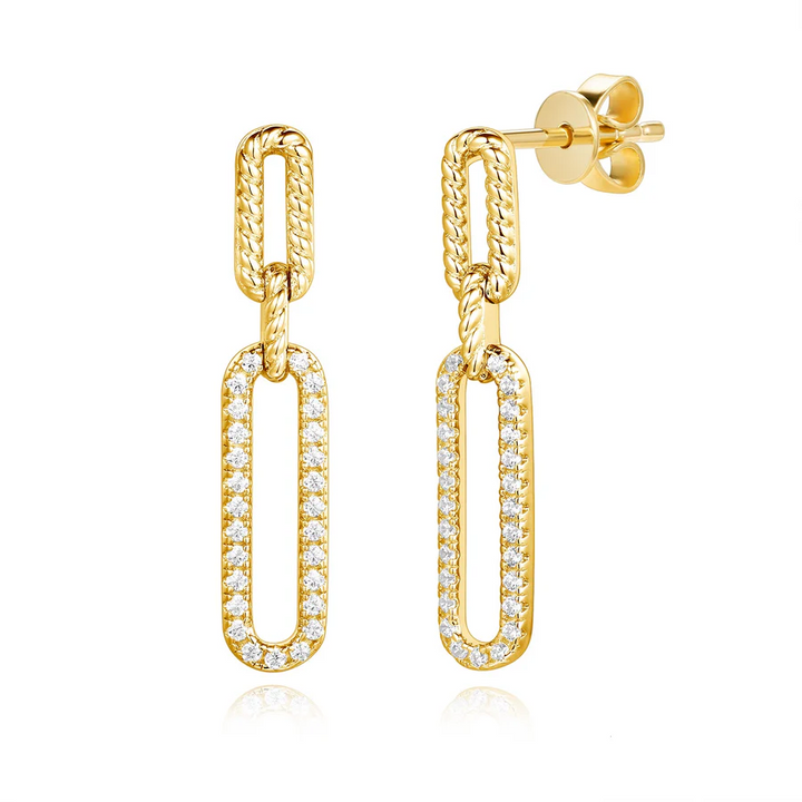 Miss Mimi, boucles d'oreilles pendantes à maillons de chaîne