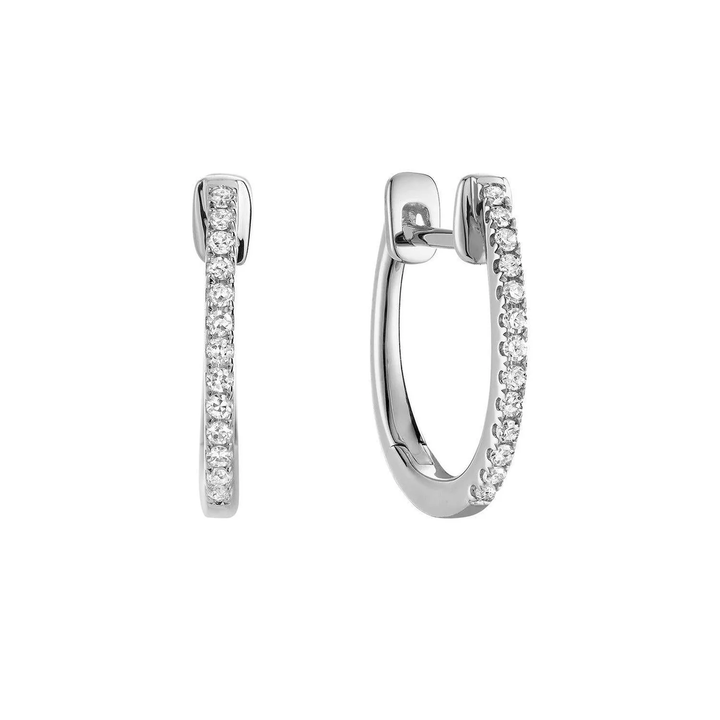 Diamond Huggie Earrings