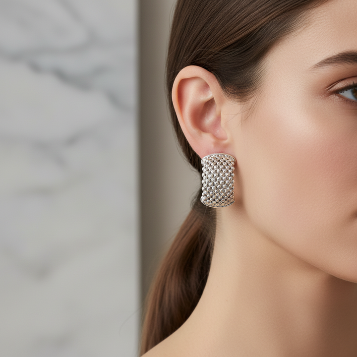 Miss Mimi Beaded Mesh Earrings