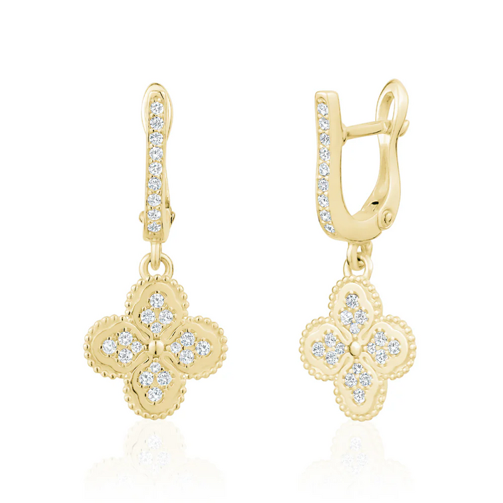 Miss Mimi Heritage Clover Drop Earrings
