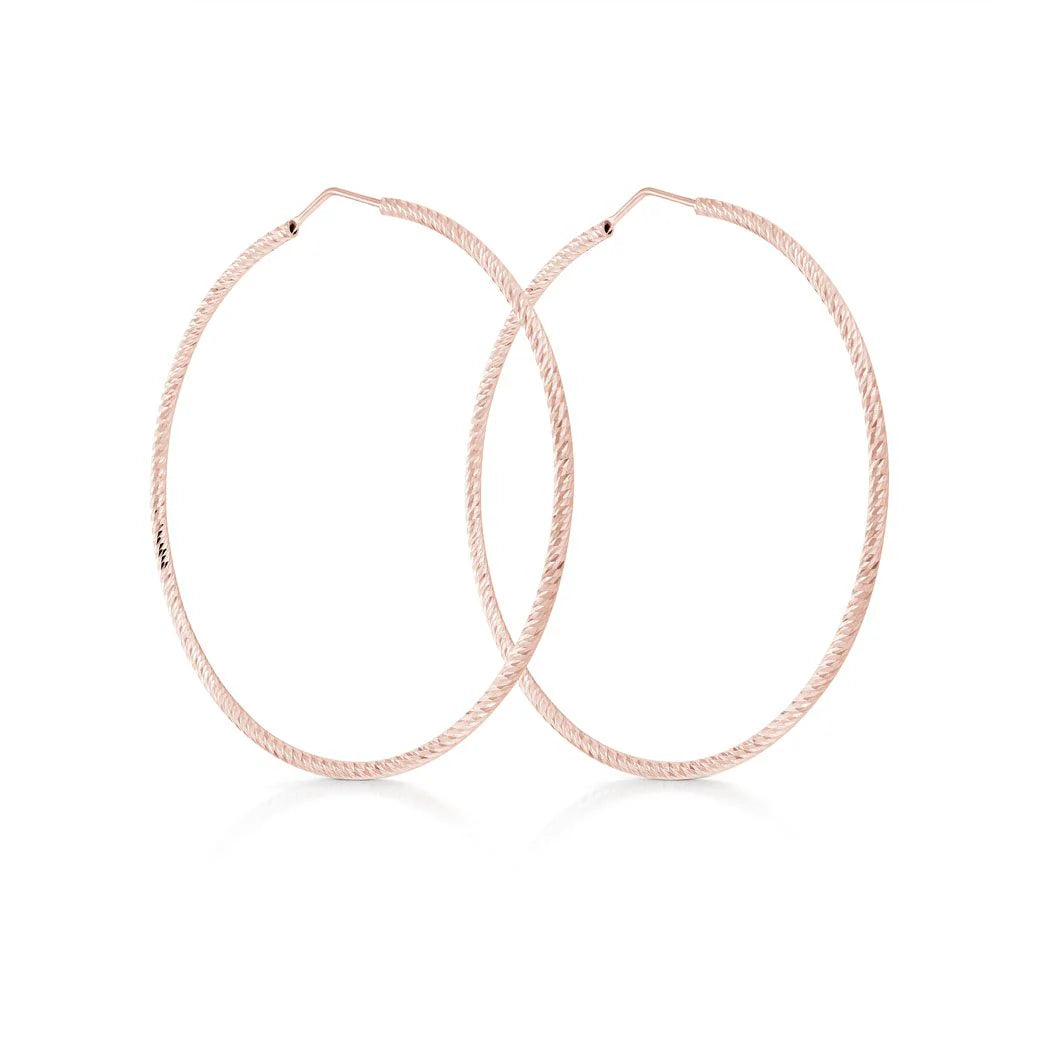 Miss Mimi XL Diamond Cut Hoop Earrings | ORLY Jewellers | Sterling Silver