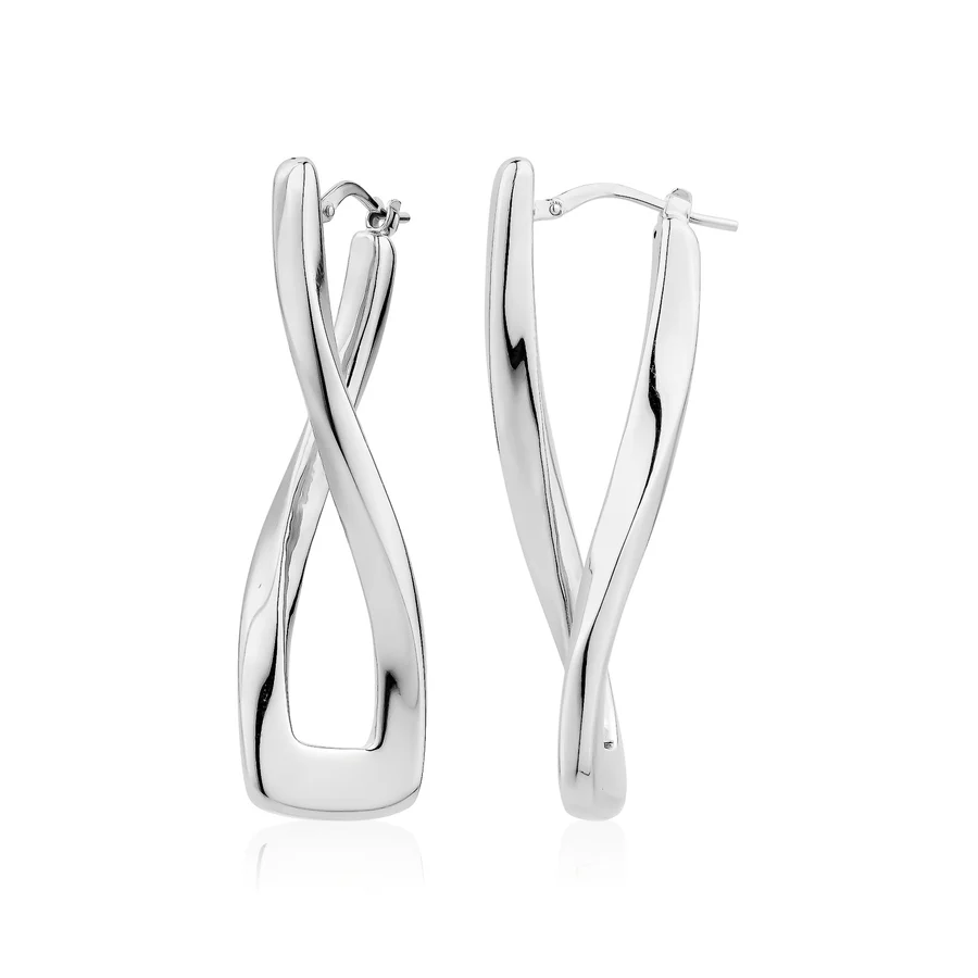 Miss Mimi Rectangular Twist Hoop