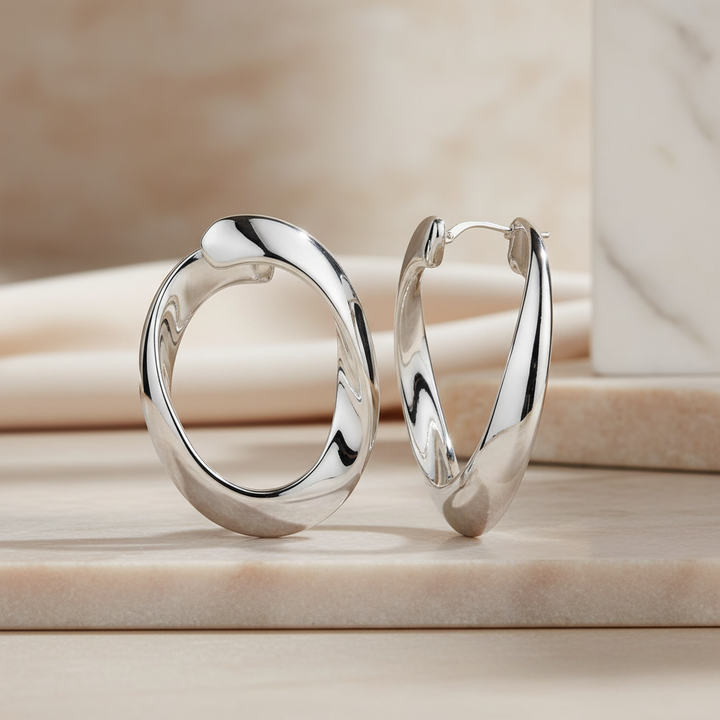 Grandes boucles d'oreilles créoles Miss Mimi Ovalish