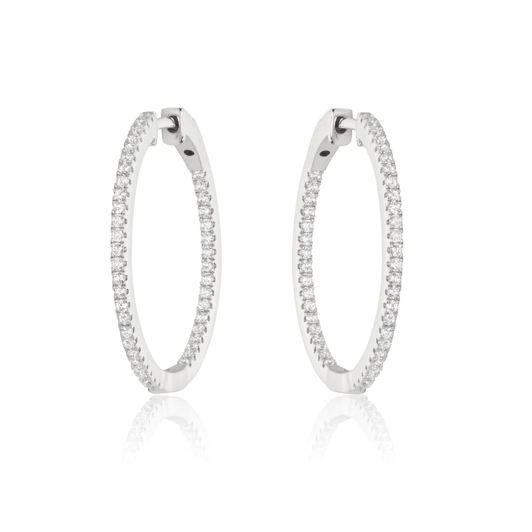 Miss Mimi Medium Inside Out CZ Hoop Earrings | ORLY Jewellers