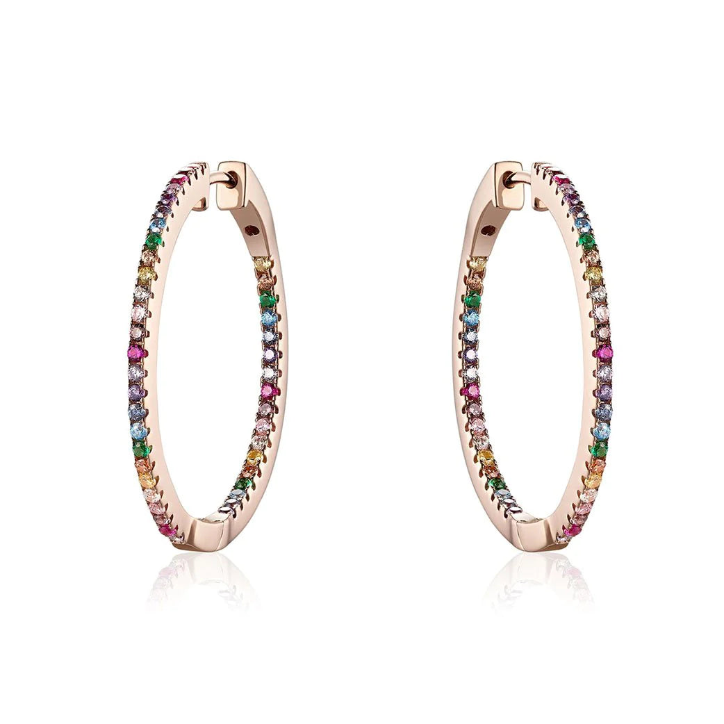 Miss Mimi Inside Out Rainbow Hoop Earrings | ORLY Jewellers