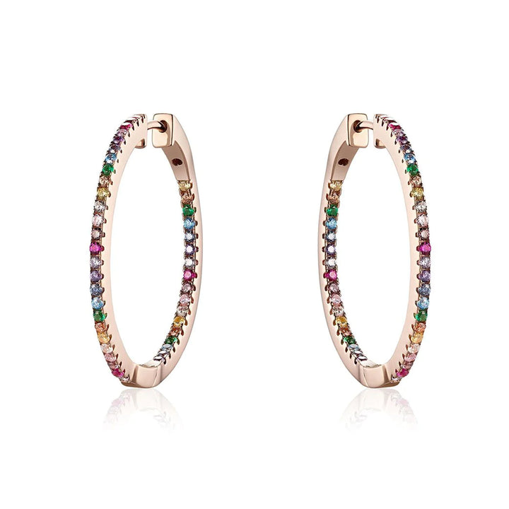 Miss Mimi Inside Out Rainbow Hoop Earrings | ORLY Jewellers