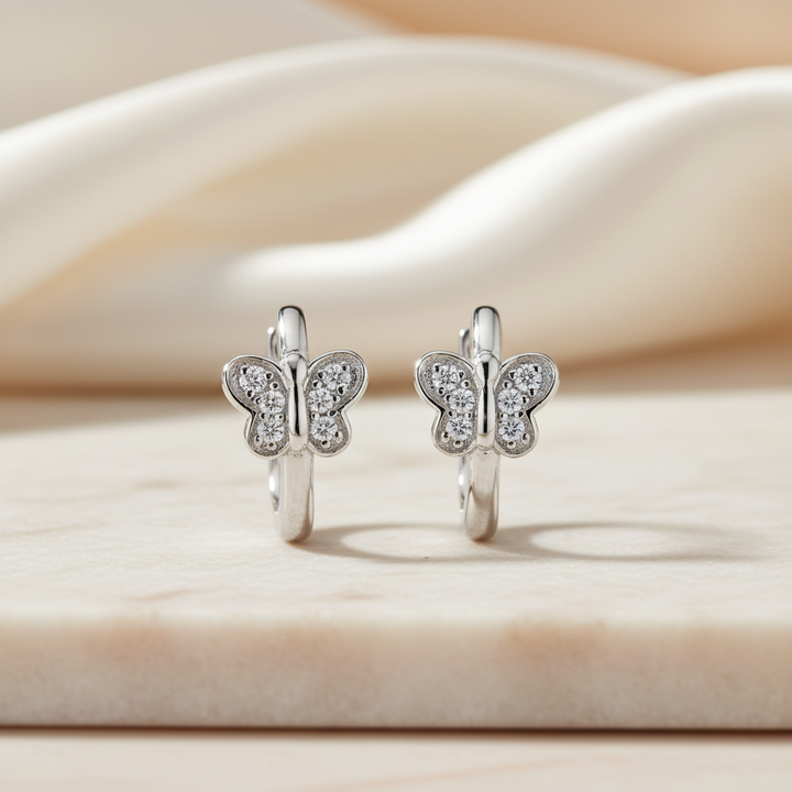 Miss Mimi Butterfly Huggie Earrings
