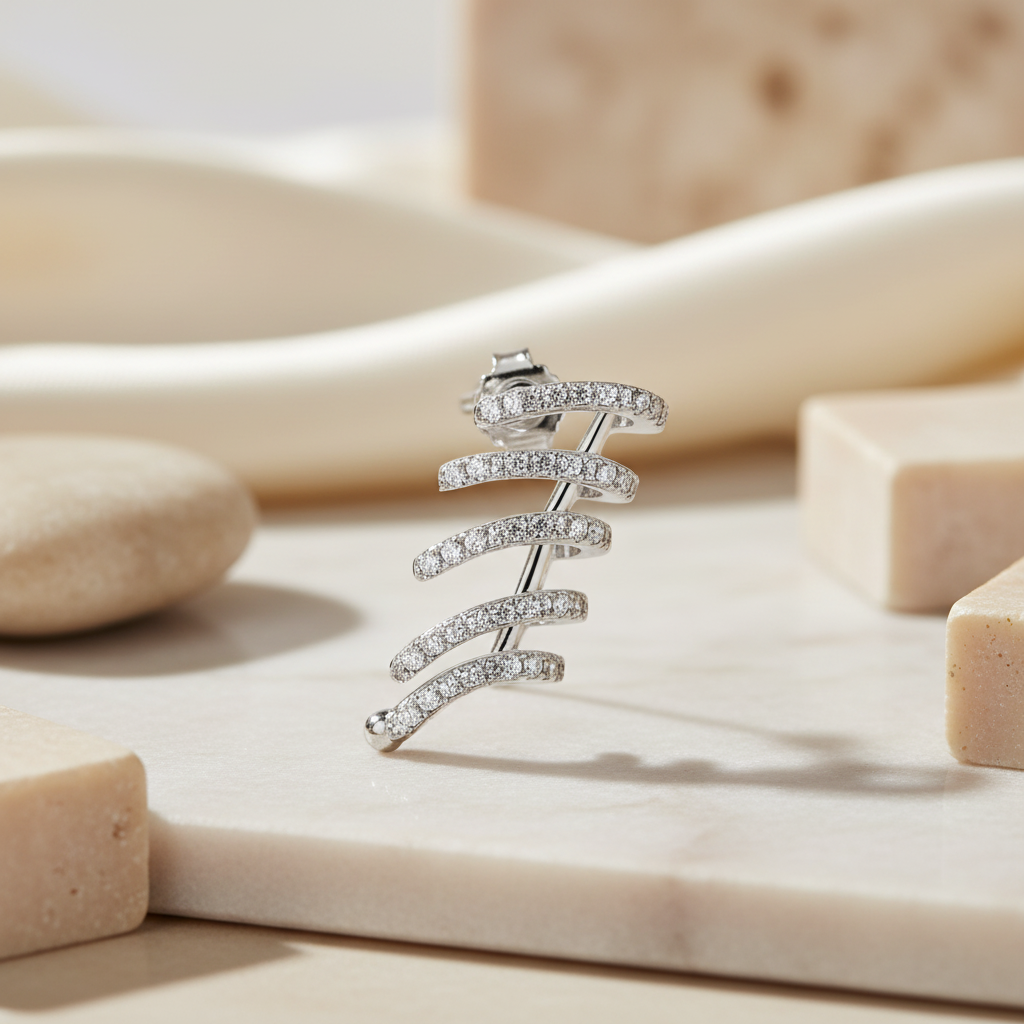Miss Mimi 5 Row Cuff Earrings