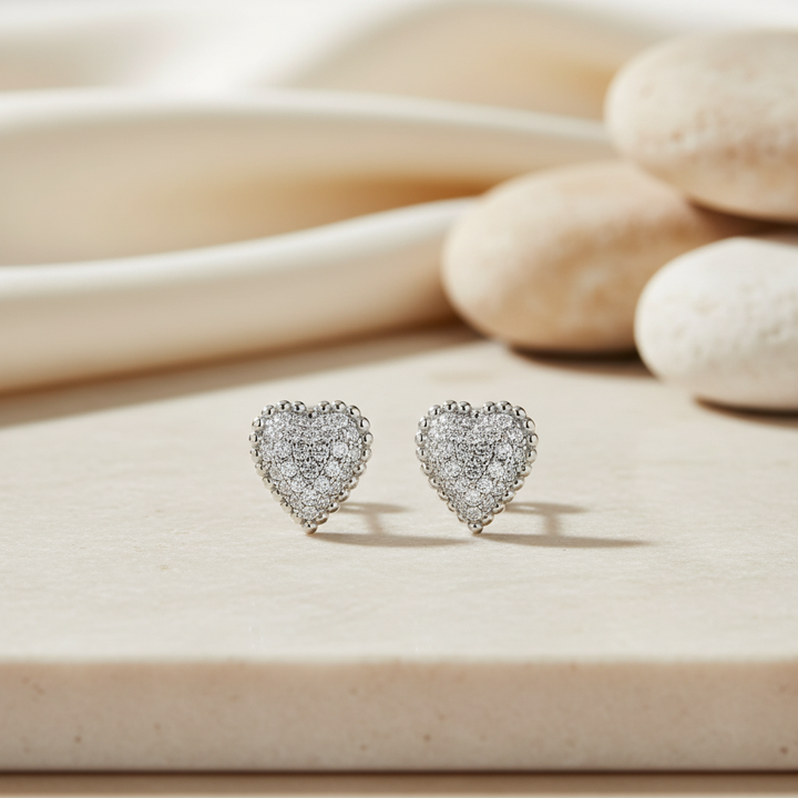 Puces d'oreilles Miss Mimi Heart Rosée