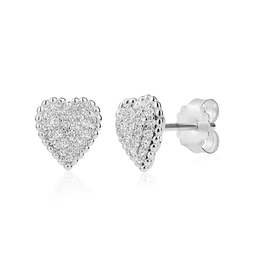 Puces d'oreilles Miss Mimi Heart Rosée
