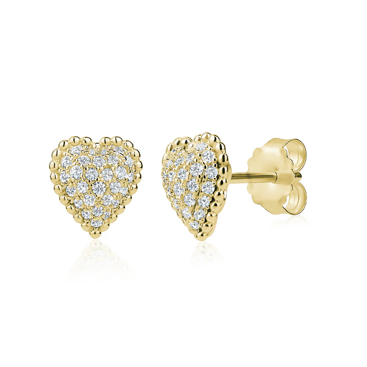 Puces d'oreilles Miss Mimi Heart Rosée