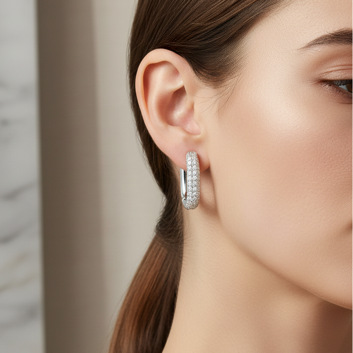 Miss Mimi CZ Square Shape Earrings