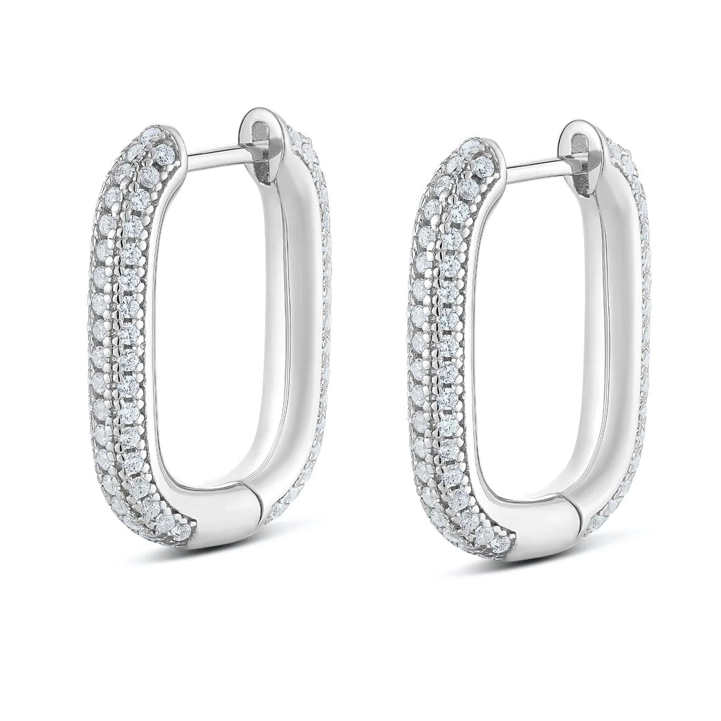 Miss Mimi Square Shape CZ Earrings | Sterling Silver | ORLY Jewellers